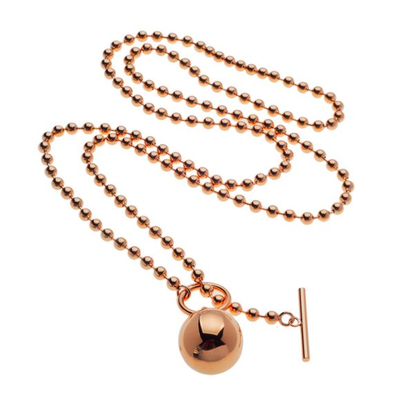 Rose Gold long ball Necklace