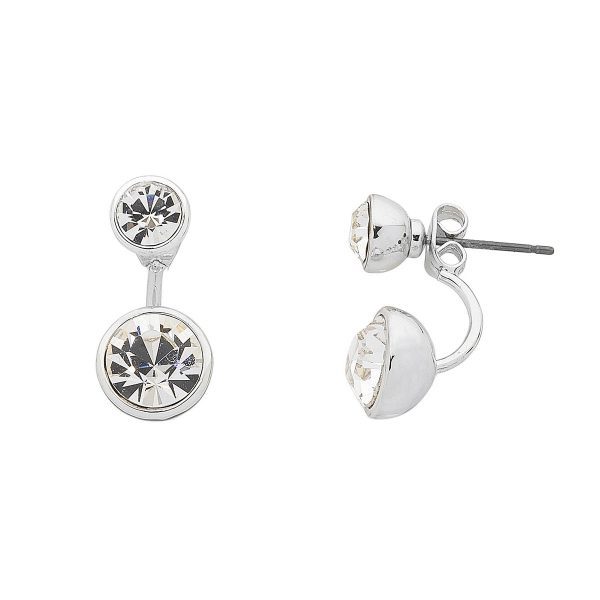 Silver diamond stud Earrings