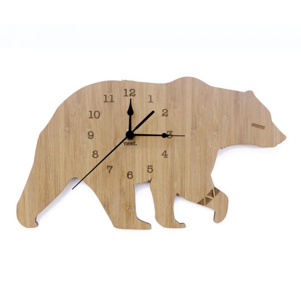NEST Bamboo Bear Clock