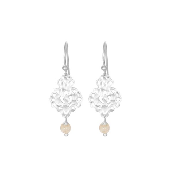 Silver Rosabel Gemstone Beaded Earrings