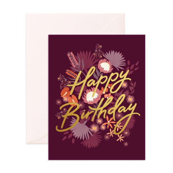 FOX & FALLOW // Birthday Amaranth Greeting Card