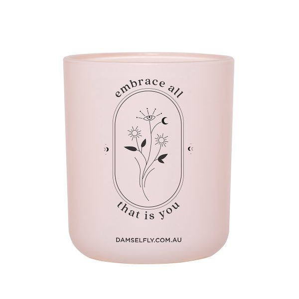 Embrace All That Is You Damselfly Candle