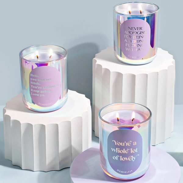 DAMSELFLY Stellar Holographic Candle Violet Scent