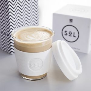 White Wave SoL Cup full of barista coffee