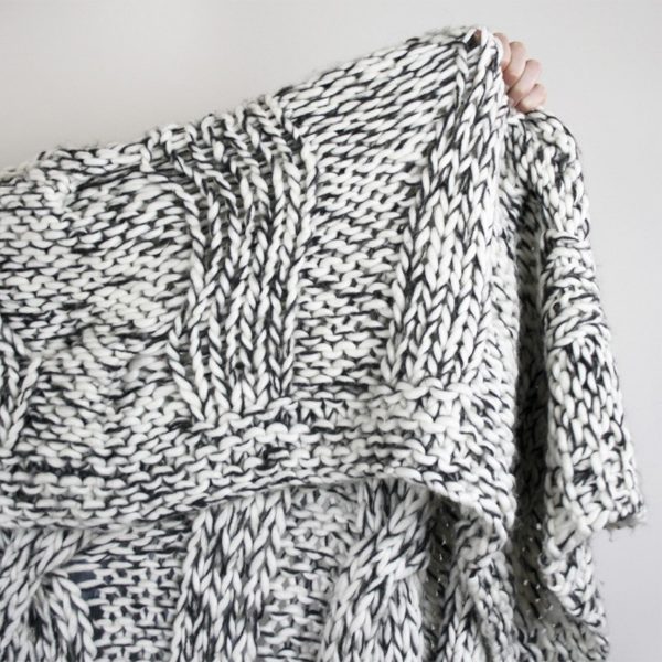 Claudette Chunky Knit Throw corner