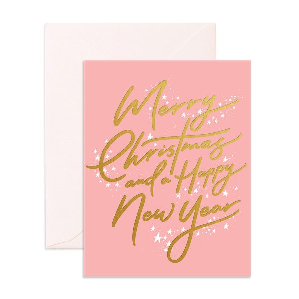 Merry Christmas and New Year Greeting Card