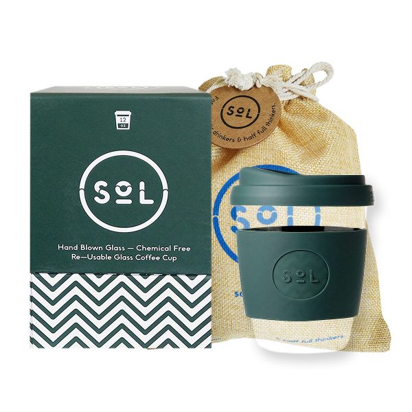 SOL PRODUCTS // ©LUXAH Dark Green SoL Cup + Protective Pouch