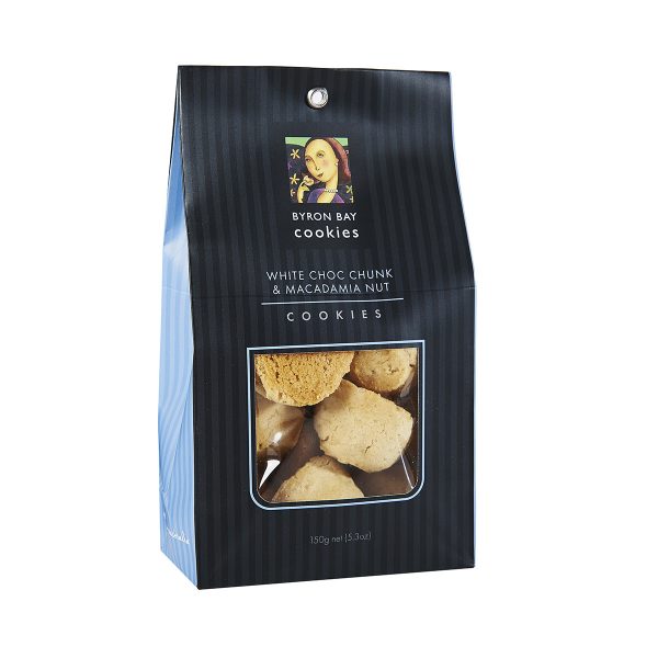 BYRON BAY COOKIE CO. White Choc Chunk and Macadamia Nut Cookies Gift Bag