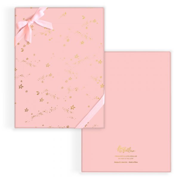 FOX & FALLOW pink and gold foil gift box