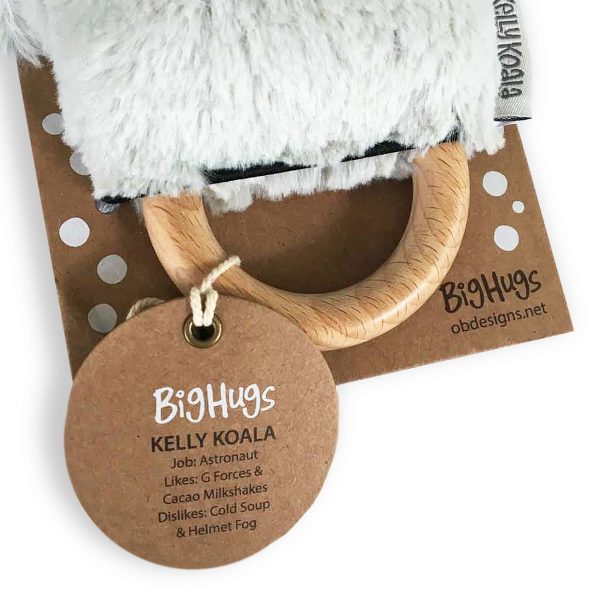 OBDesigns Kelly Koala Natural Wooden Teething Ring