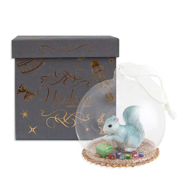 DOWN TO THE WOODS Heirloom Secret Squirrel Christmas Dome