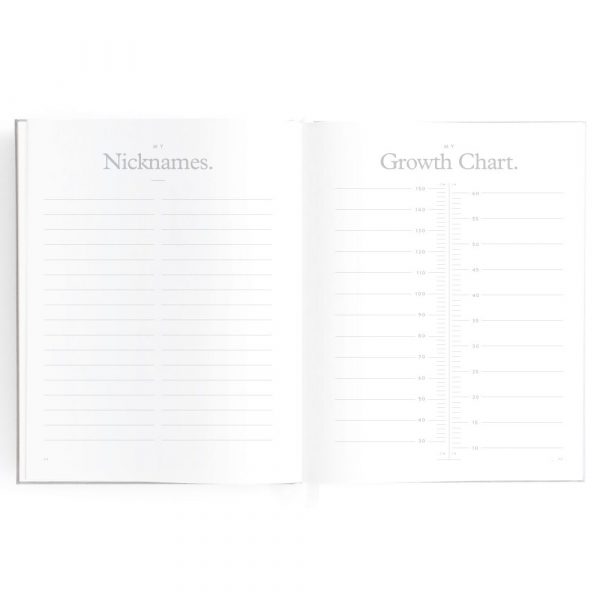 Baby Book Contents nicknames and growth chart