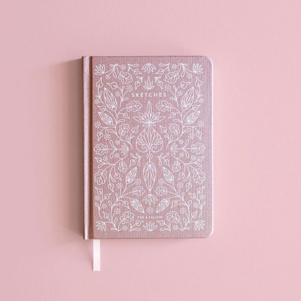 blush pink sketch book