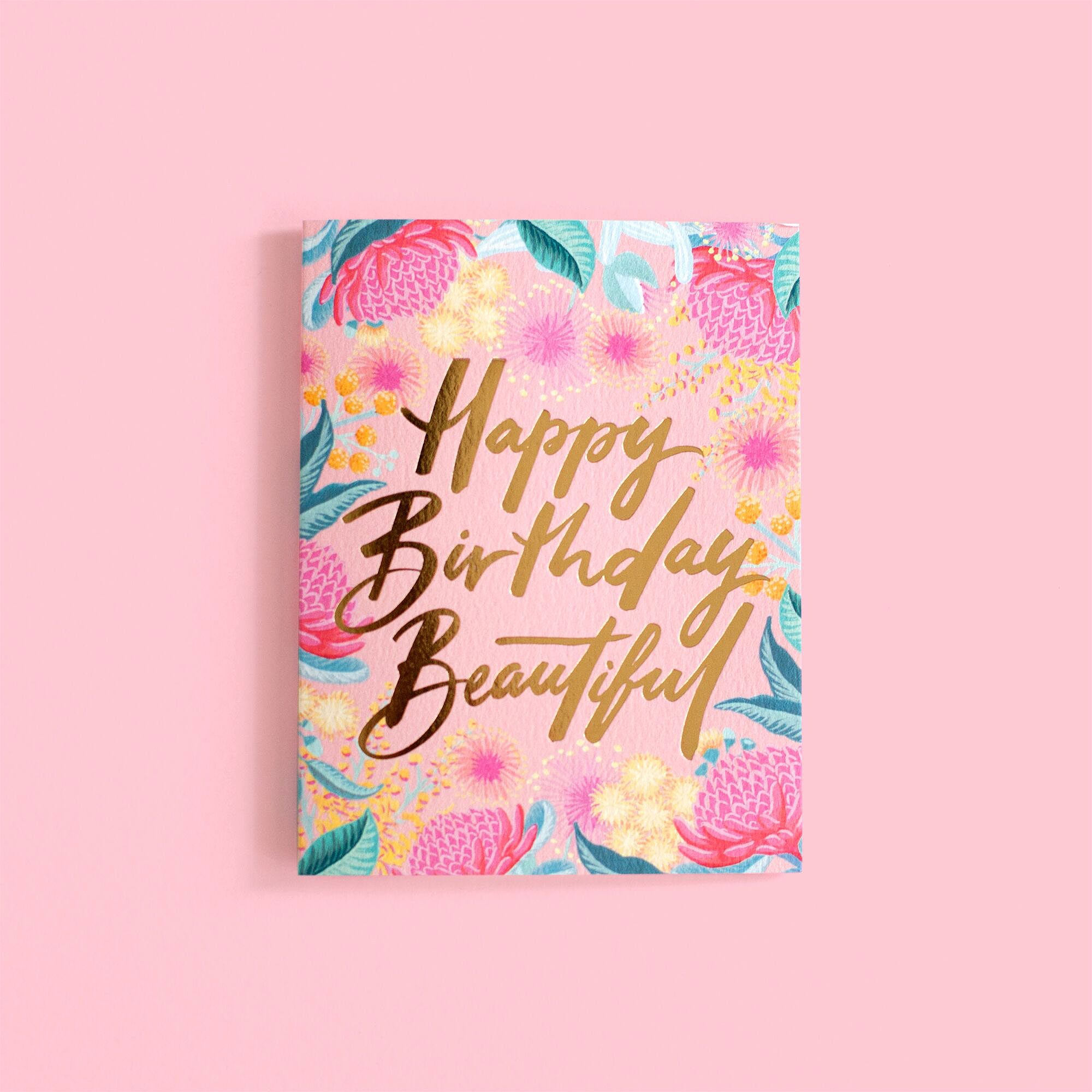 Happy Birthday Beautiful Greeting Card - LUXAH Gifts and Homewares