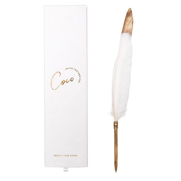 AXEL & ASH Coco Feather Pen + Stand