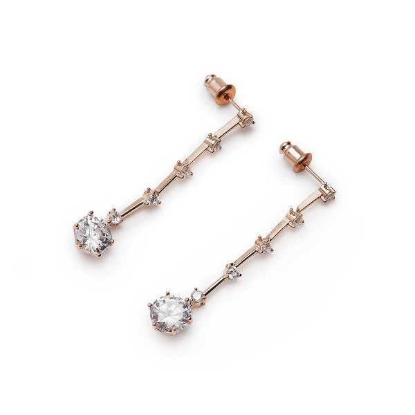 Crystal Elektra Rose Gold Earrings