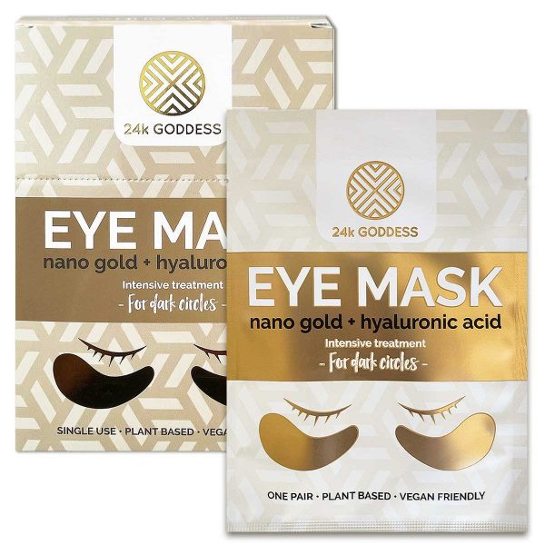 24K Goddess Eye Masks Nano Gold for dark circles 10pack in box