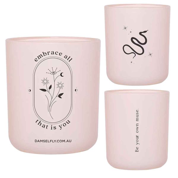 Embrace All That Is You Damselfly Candle