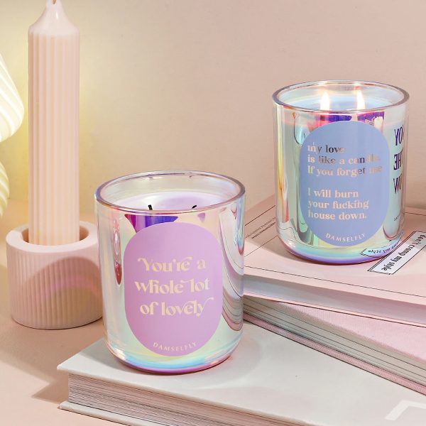 Whole Lot Of Lovely + Burn It Down Rainbow Damselfly Candle
