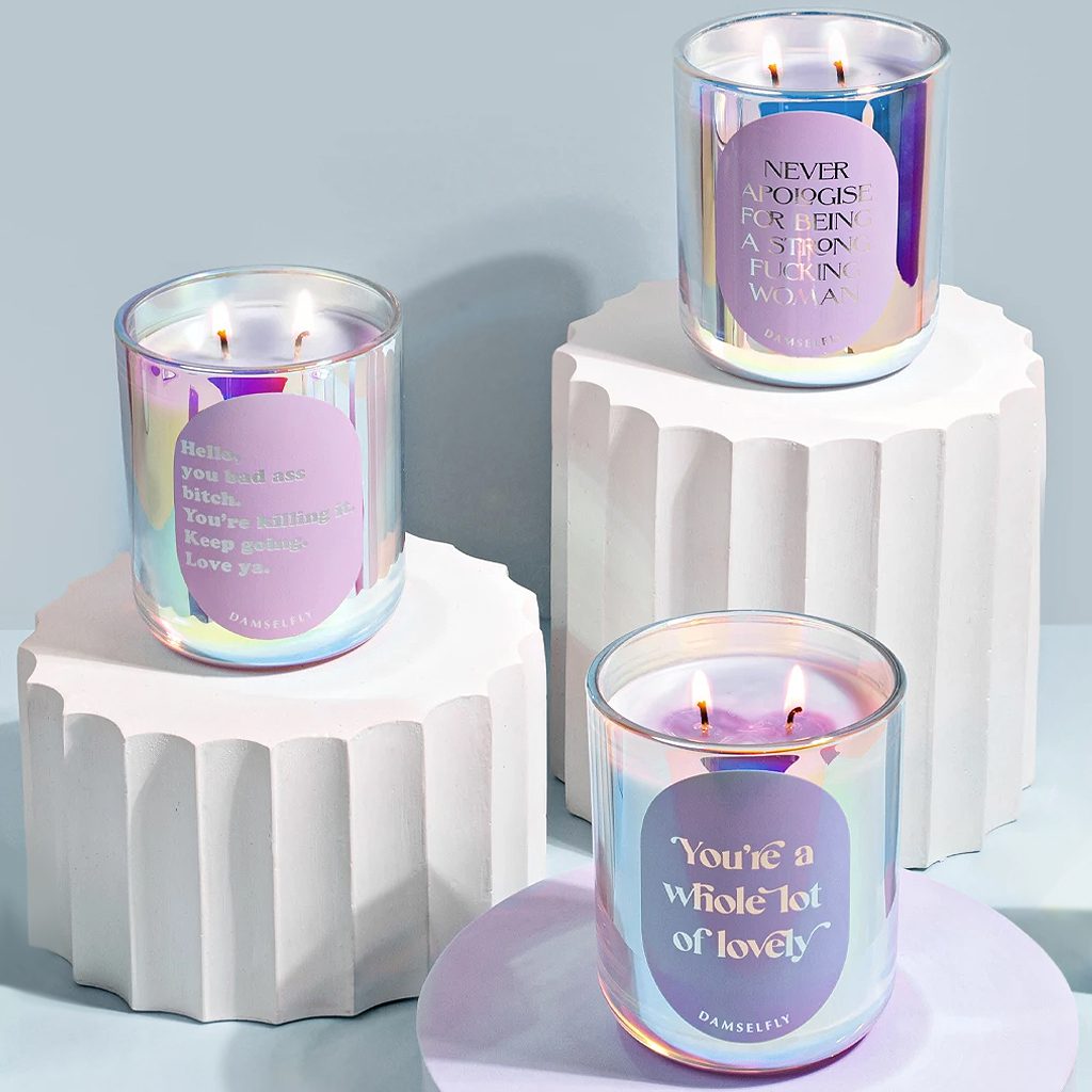 Whole Lot Of Lovely Holographic Damselfly Candle - LUXAH Gifts and ...
