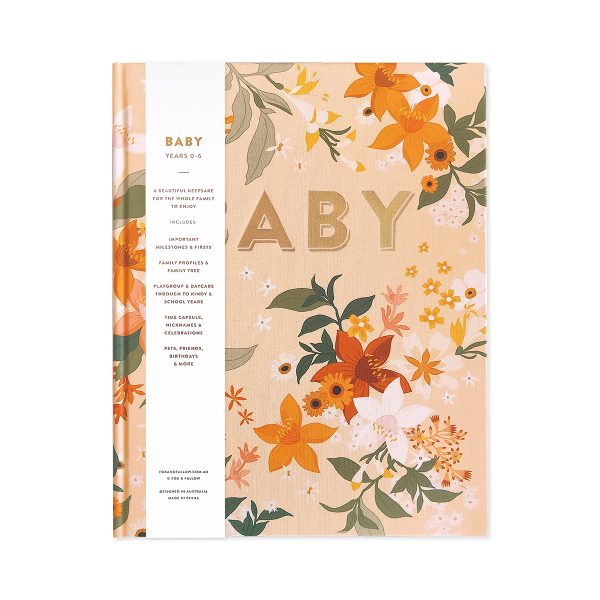 fox and fallow Girls Floral Baby Book