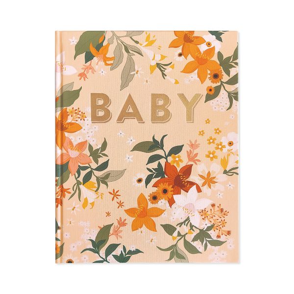 fox and fallow floral baby book front