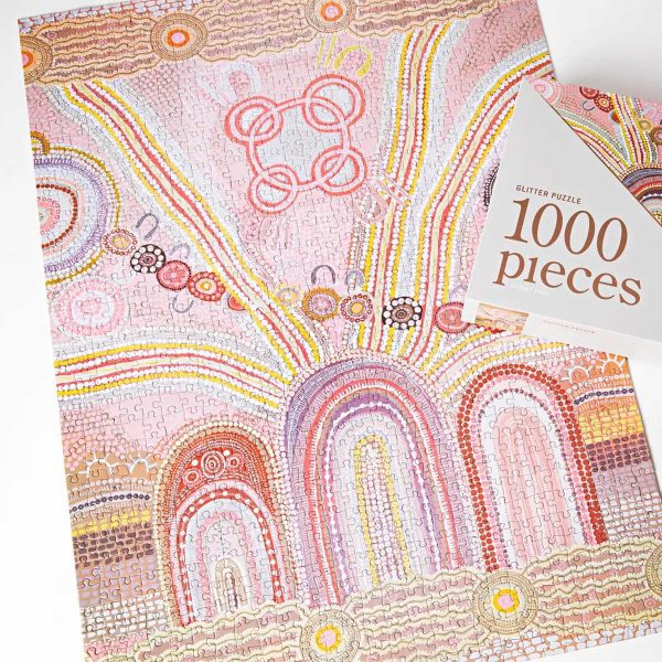 pink-aboriginal-art-puzzle-gifts-online-australia