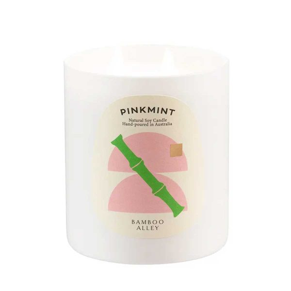 bamboo alley zen candle pink mint