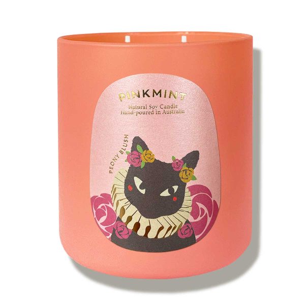 pinkmint Peony Blush Feline Candle single