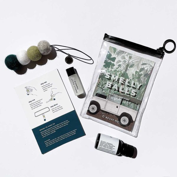 smelly balls serene greens car air fresheners whats included flatlay