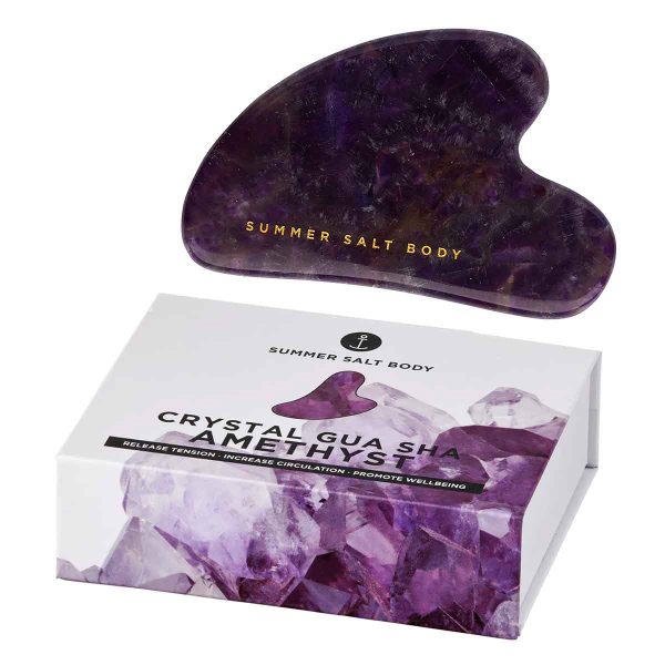 Crystal Gua Sha Amethyst with packaging