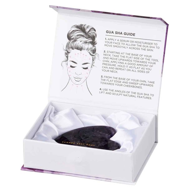 Crystal Gua Sha AMETHYST with gift packaging