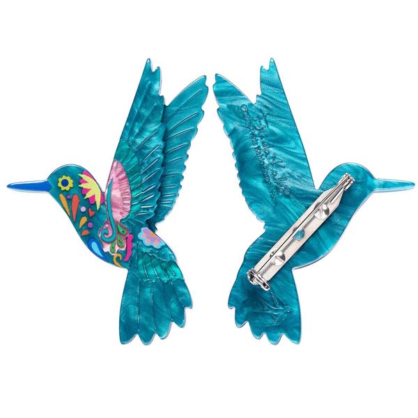 Frida Kahlo Erstwilder hummingbird Brooch