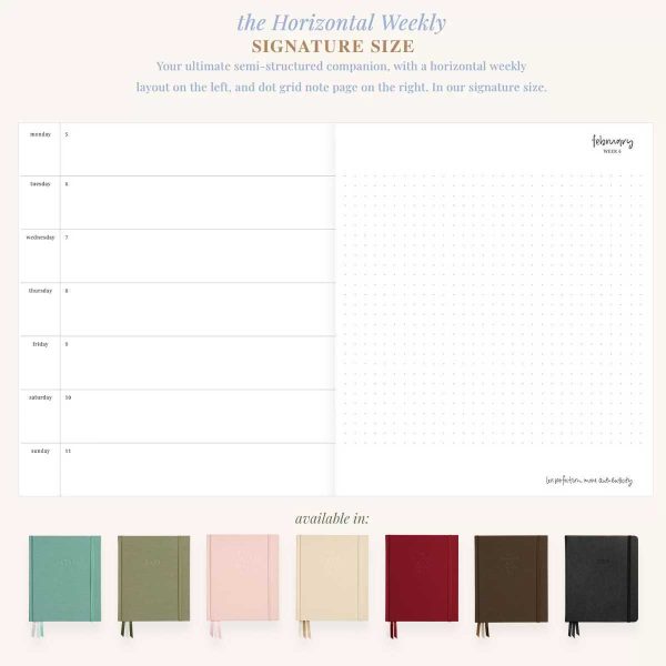 emma kate co 2025 planner horizontal layout interior signature size