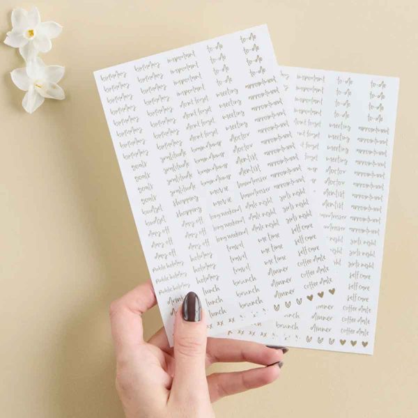 emma kate co gold foil sticker sheet