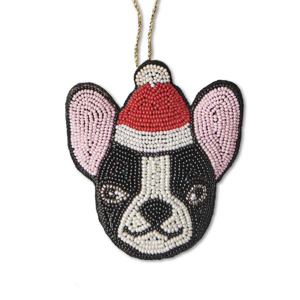 Kip and Co Boston Terrier Santa Ornament